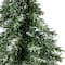 10.5" Unlit Frosted Iced Pine Artificial Christmas Tree with Jute Base